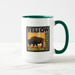 Caneca Parque Nacional Yellowstone   Buffalo
