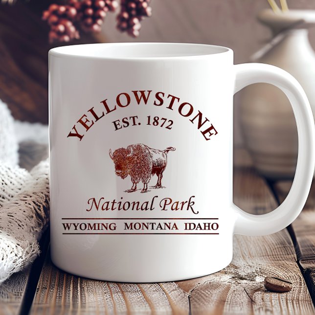 Caneca Parque Nacional Yellowstone Vintage (Criador carregado)