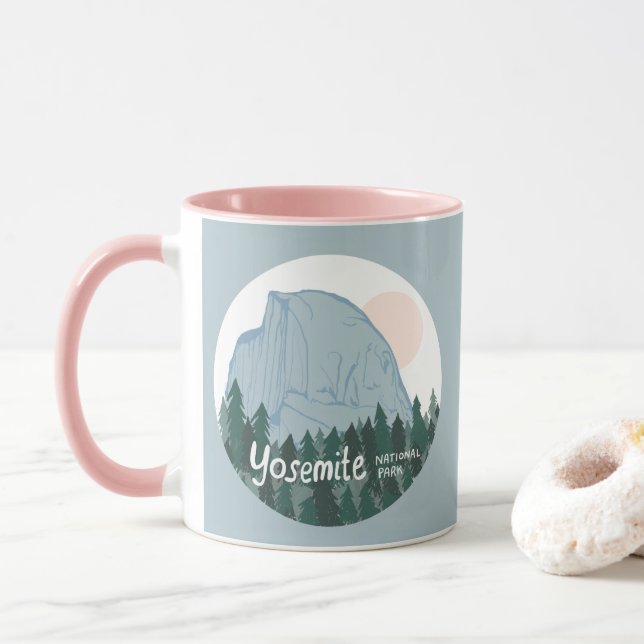 Caneca Parque Nacional Yosemite Half Dome Blue (Com Donut)