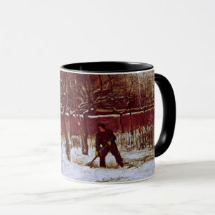 Caneca Parsonage Garden em Nuenen por Vincent van Gogh