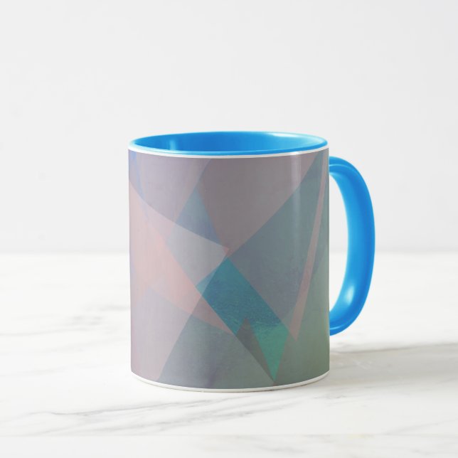 Caneca Partículas voadoras de abstrato | Formas geométric (Frente Esquerda)
