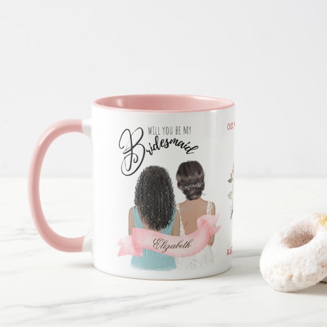 Caneca Partido Branded Bridesmaid Proposta de Marca Perso (Com Donut)