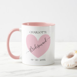 Caneca Partido Bridal Rosa de Bridesmaid Personalizado