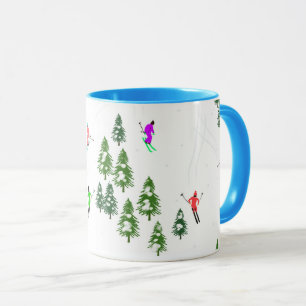 Caneca Partido Freeride Alpino Skiers Skiing