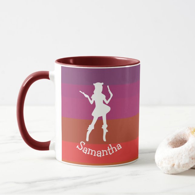 Caneca Partido Pirata da Senhora Swashbuckler (Com Donut)