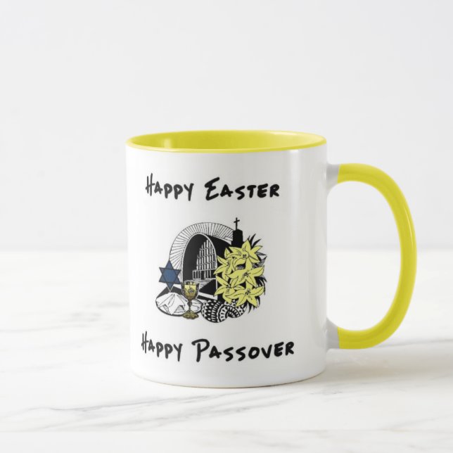 Caneca Páscoa inter-religioso e Passover (Direita)