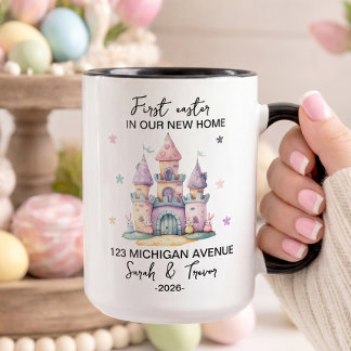 Caneca Páscoa Personalizada em Nossa Nova Casa Casal
