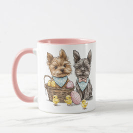 Caneca Páscoa Yorkshire Terrier Dogs