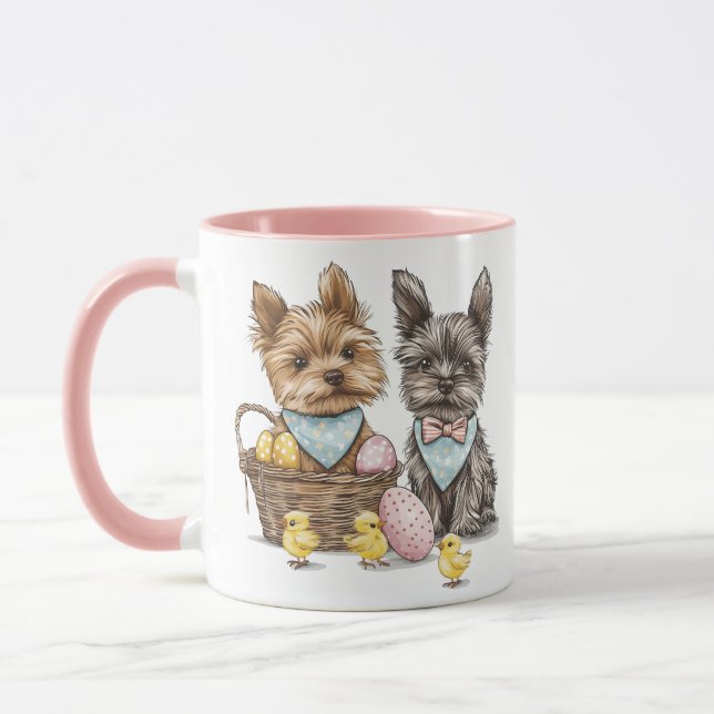 Caneca Páscoa Yorkshire Terrier Dogs (Esquerda)