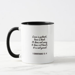 Caneca Passagem Bíblica do Amor é Paciente Apelo Atempora