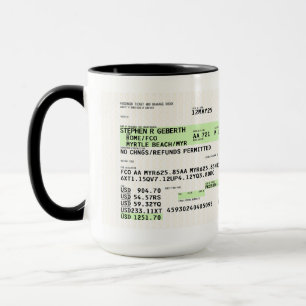 Caneca Passagem de embarque (retrô) SRG