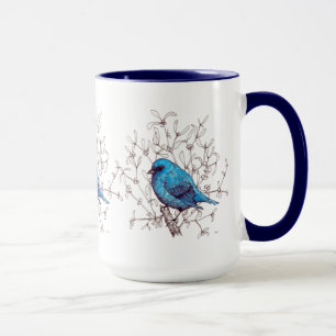 Caneca Pássaro azul