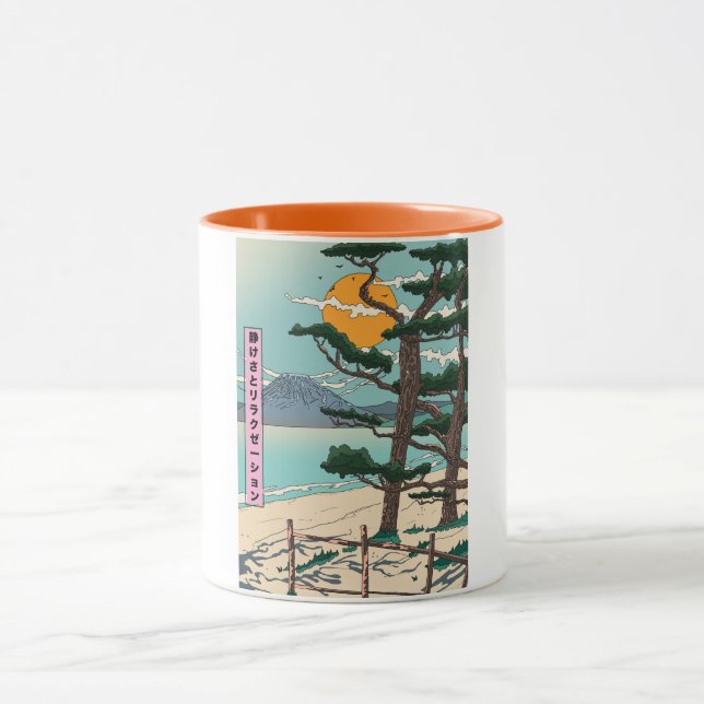 Caneca Pássaro Canino de manhã cedo (Centro)