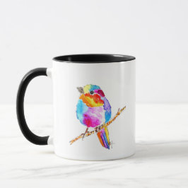 Caneca Pássaro Colorido Pequeno