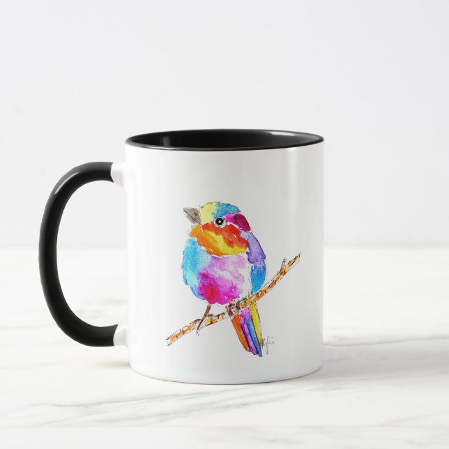 Caneca Pássaro Colorido Pequeno (Esquerda)