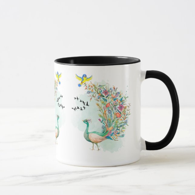 Caneca pássaro de cor legal (Direita)