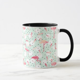 Caneca Pássaro do flamingo com penas