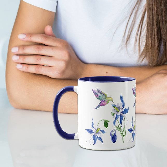 Caneca Pássaro do Jardim de Columbina Azul (Criador carregado)