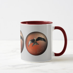 Caneca Pássaro do papagaio de rapina vermelho