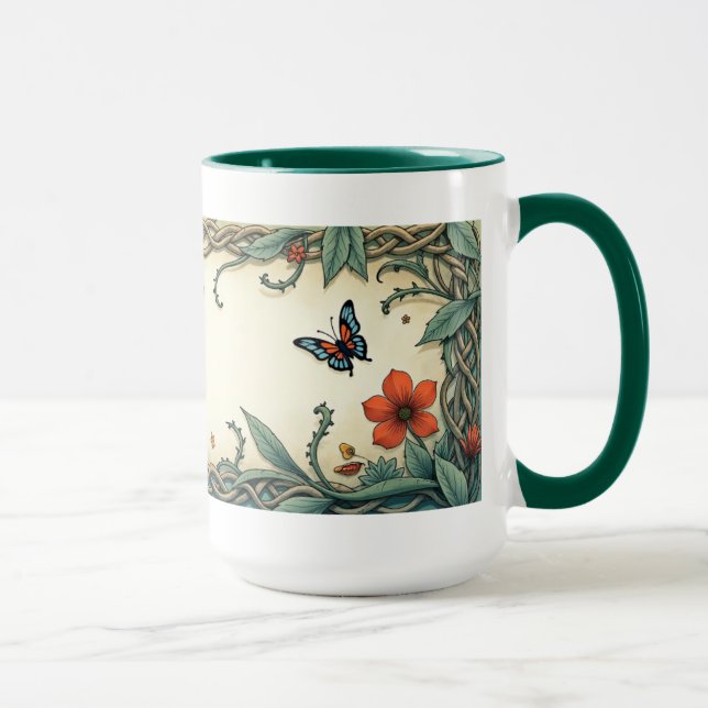 Caneca Pássaro e Borboleta (Direita)