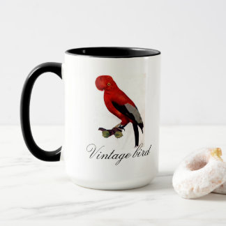 Caneca Pássaro e Folhagem, Coloridos, Cute Red Bright