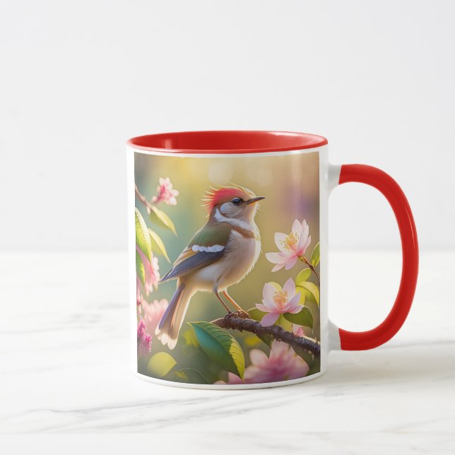 Caneca Pássaro Fantasia do Warblay Chested Buff (Direita)