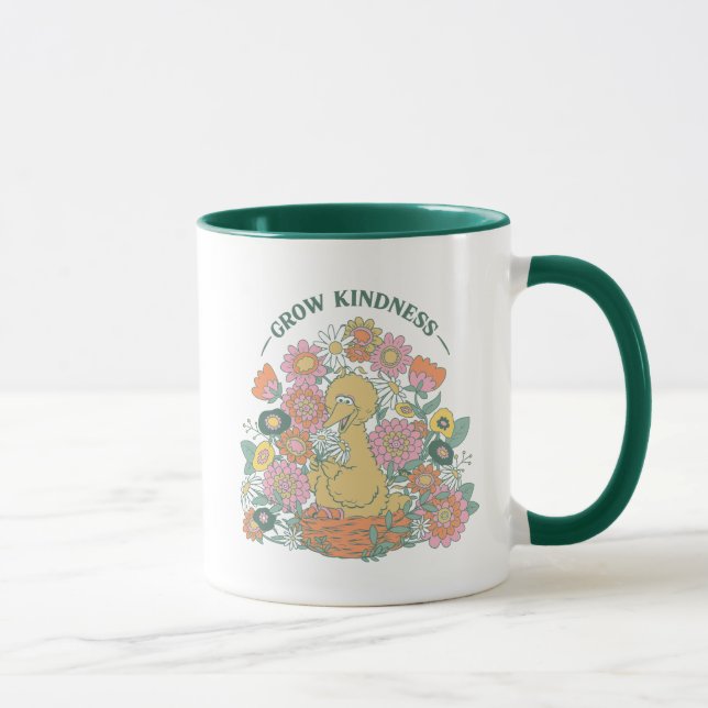 Caneca Pássaro Grande | Gráfico Floral Cresça Bondade (Direita)