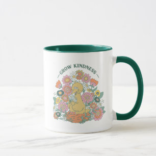 Caneca Pássaro Grande Gráfico Floral de Bondade Crescen