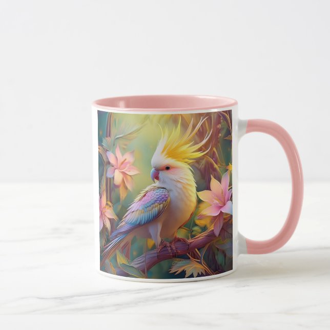 Caneca Pássaro Iridescente Wing Cockatiel Fantasy (Direita)