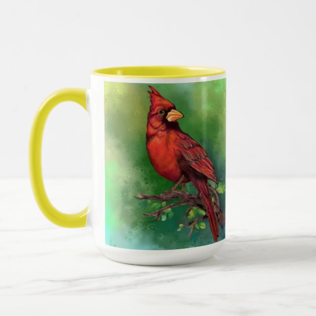 Caneca Pássaro Vermelho Norte de Mug Bonito (Esquerda)