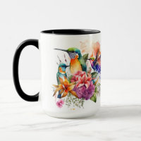 Pássaros Beijos com Flores Bonitas