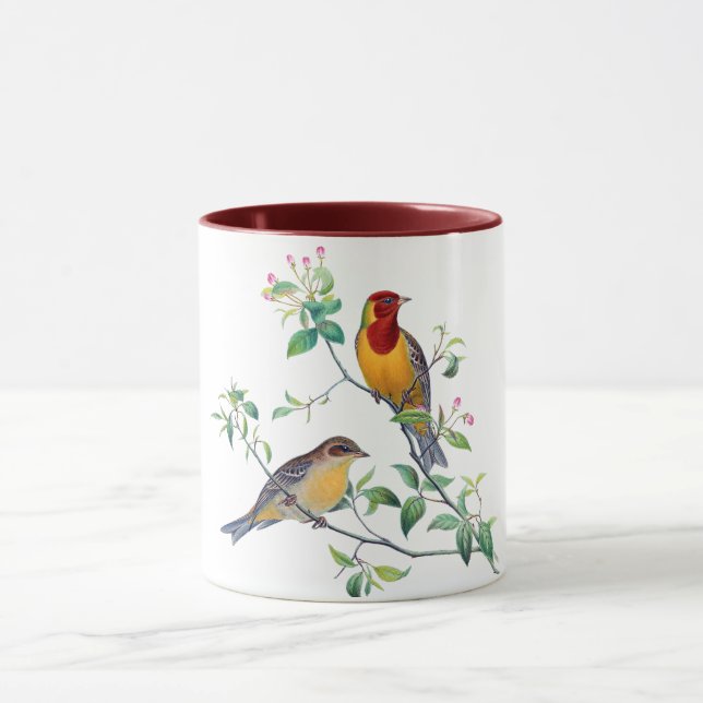 Caneca Pássaros coloridos nos galhos (Centro)