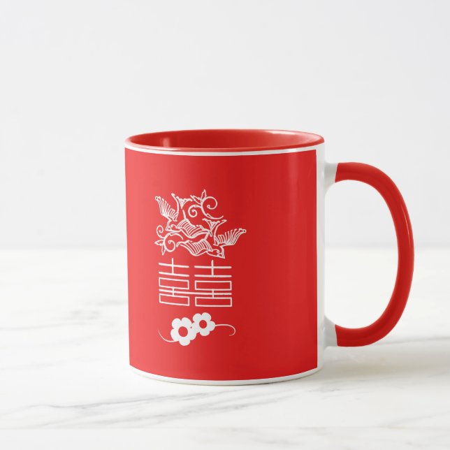 Caneca Pássaros do Amor - Felicidade Dupla - Presentes de (Direita)