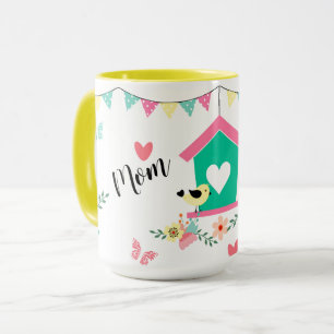 Caneca Pássaros e Birdhouse lunáticos