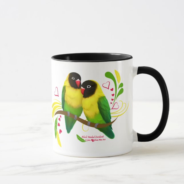 Caneca Pássaros Mascarados Negros (Direita)