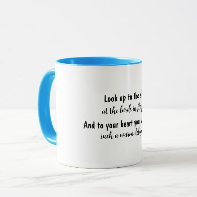 Caneca Pássaros na Cotação Motivitacional de Voo (Frente Esquerda)