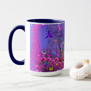 Caneca Pássaros no café-da-caça