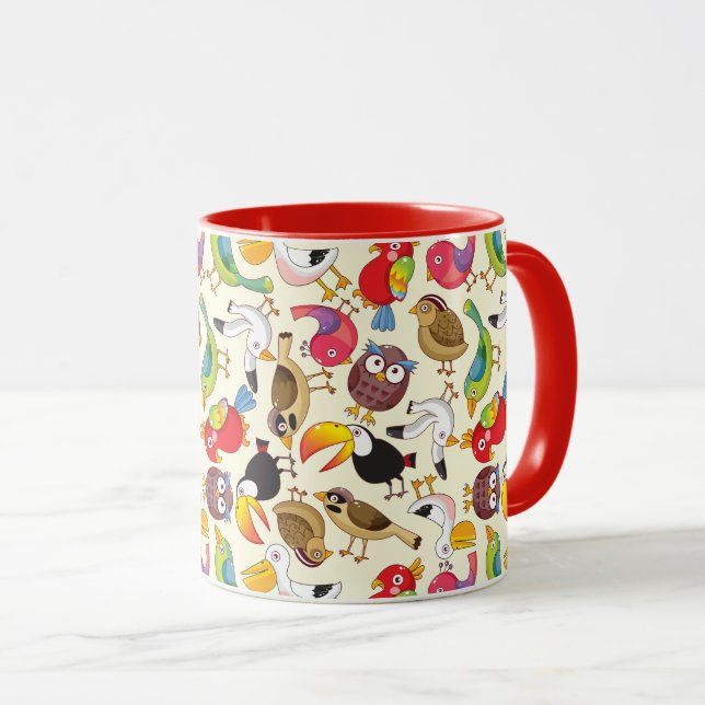 Caneca Pássaros, Pássaros e Mais Pássaros (Frente Esquerda)