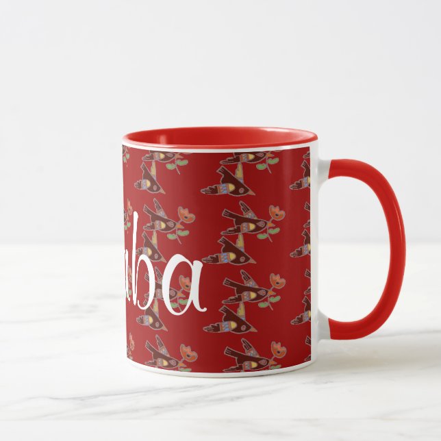 Caneca Pássaros ucranianos pequenos para o babá (Direita)