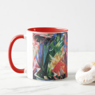 Caneca Pássaros (Vogel) por Franz Marc, Arte Cubista Vint