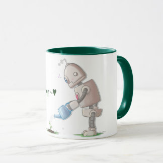 Caneca Passatempo do jardim de pouco robô