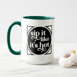 Caneca Passe como se fosse uma música tipográfica quente