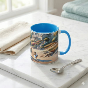 Caneca Passeio ao Pôr do Sol na Cabana Romântica à Beira-