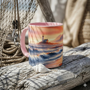 Caneca Passeio Romântico pelo Farol ao Pôr do Sol na Cost