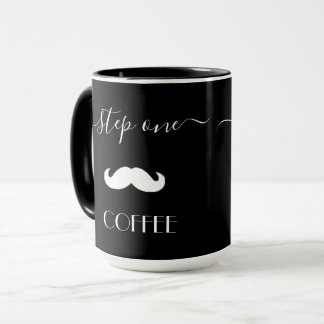 Caneca Passo Personalizado Um CAFÉ Cama Homens Engraçados