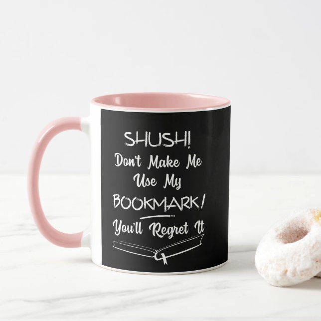 Caneca Pasta de Texto Engraçado (Com Donut)