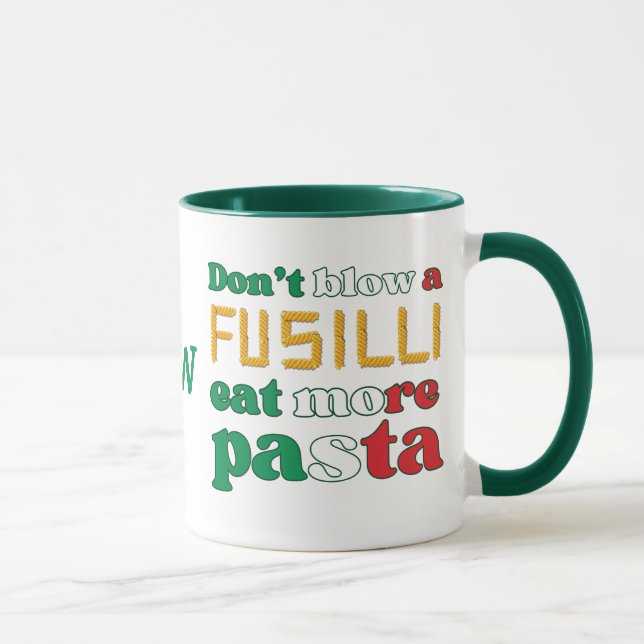 Caneca Pasta não soprar um monograma de FusiLLI Itália (Direita)