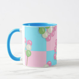 Caneca Pastel Azul-Cor-de-Rosa Verificado Dango Mug