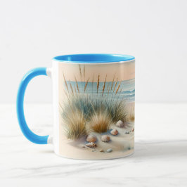 Caneca Pastel Coastal Dunes Watercolor
