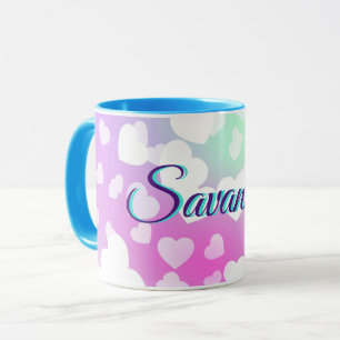 Caneca Pastel Falling Hearts Personalizado